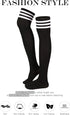 SATINIOR 3 Pairs Knee High Socks Thigh High Socks Triple Stripe over the Knee Socks Long Opaque Thigh High Stockings...